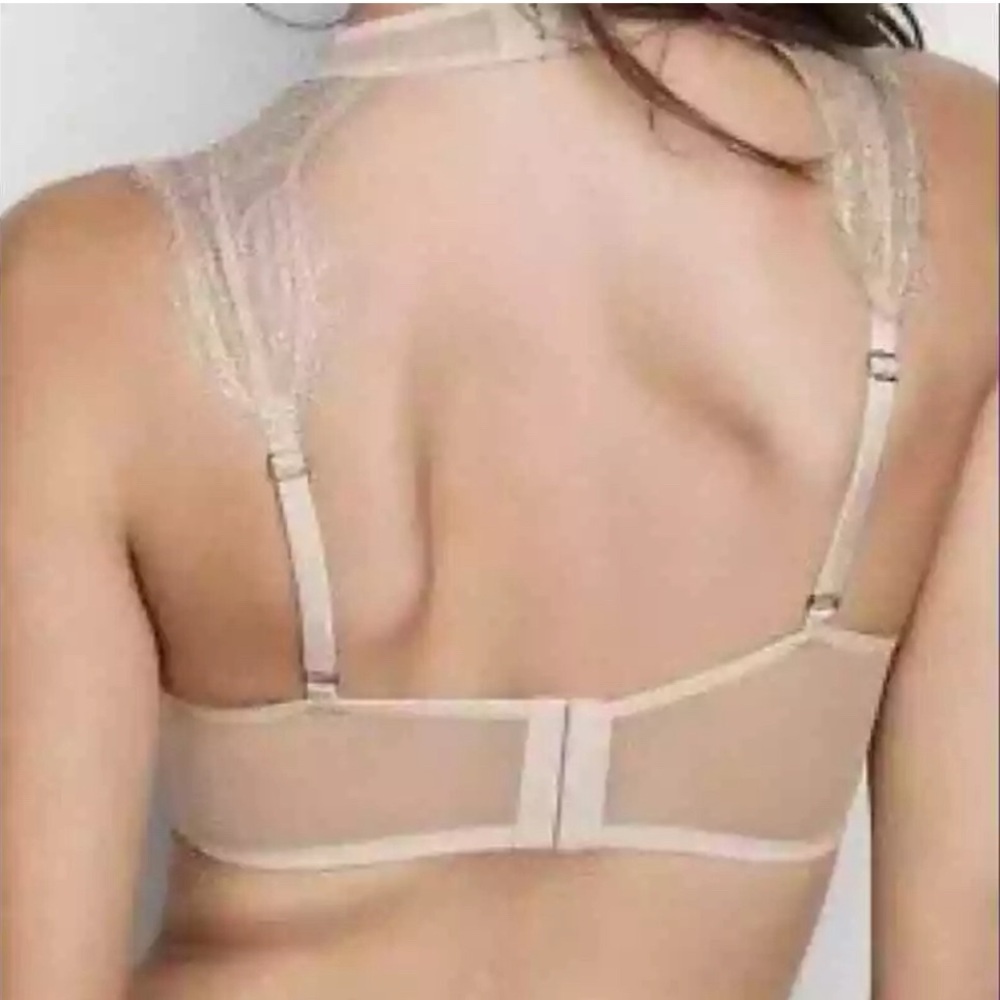🆕 Victoria's Secret Dream Angels High Neck Chatilly Lace Demi Bra 32DD - Picture 3 of 8